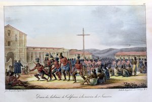 Rituel dans af de indfødte i Californien, på Mission of San Francisco, fra 